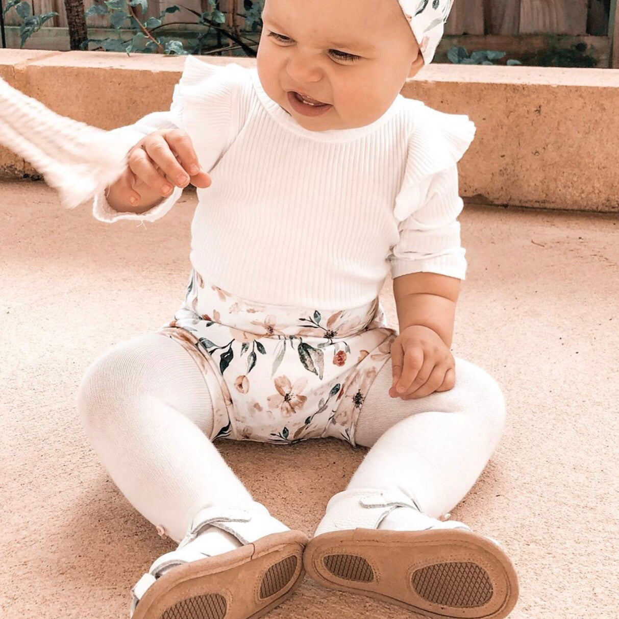 White Leather Baby Sandal — baby sandals gift-ready packaging and presentation