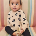 Cheetah Calf Hair Leather Baby T Bar Shoe — baby shoes colour swatch detail