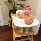 Silicone Baby Feeding Set in Brandy Rose — baby bib gift-ready packaging and presentation