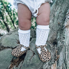 Cheetah Calf Hair Leather Baby T Bar Shoe — baby shoes product styling