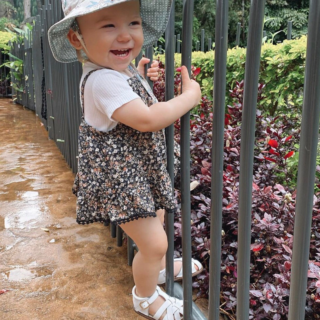 White Leather Baby Sandal — baby sandals product styling
