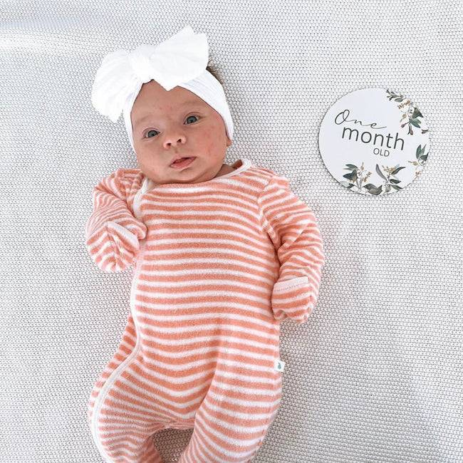 Bowie Double Bow Baby Headband in White — baby headband gift-ready packaging and presentation