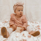 Wisp Pink Leather Baby T Bar Shoe — baby shoes colour swatch detail