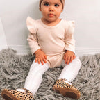 Cheetah Calf Hair Leather Baby T Bar Shoe — baby shoes product styling