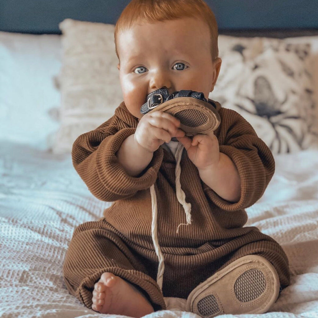 Zodiac Blue Leather Baby Sandal — baby sandals gift-ready packaging and presentation