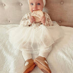Peanut Leather Baby T Bar Shoe — baby shoes size and scale reference