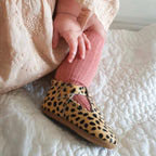 Cheetah Calf Hair Leather Baby T Bar Shoe — baby shoes colour swatch detail