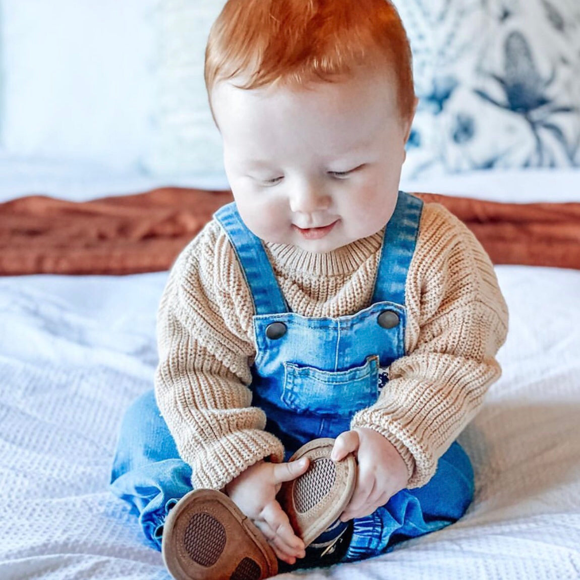 Zodiac Blue Leather Baby Sandal — baby sandals product styling