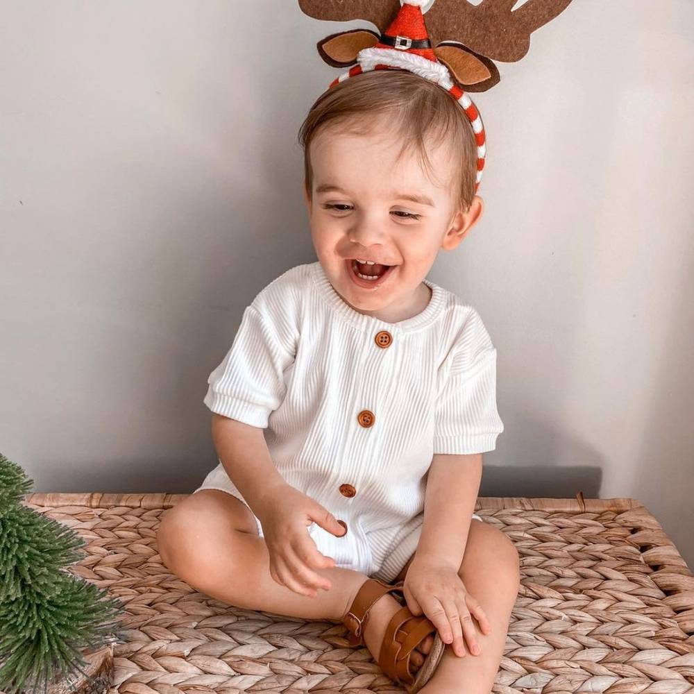 Gingerbread Weave Leather Baby Sandal — baby sandals gift-ready packaging and presentation