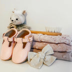 Wisp Pink Leather Baby T Bar Shoe — baby shoes product styling