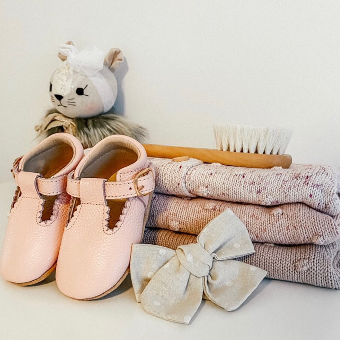 Wisp Pink Leather Baby T Bar Shoe — baby shoes product styling