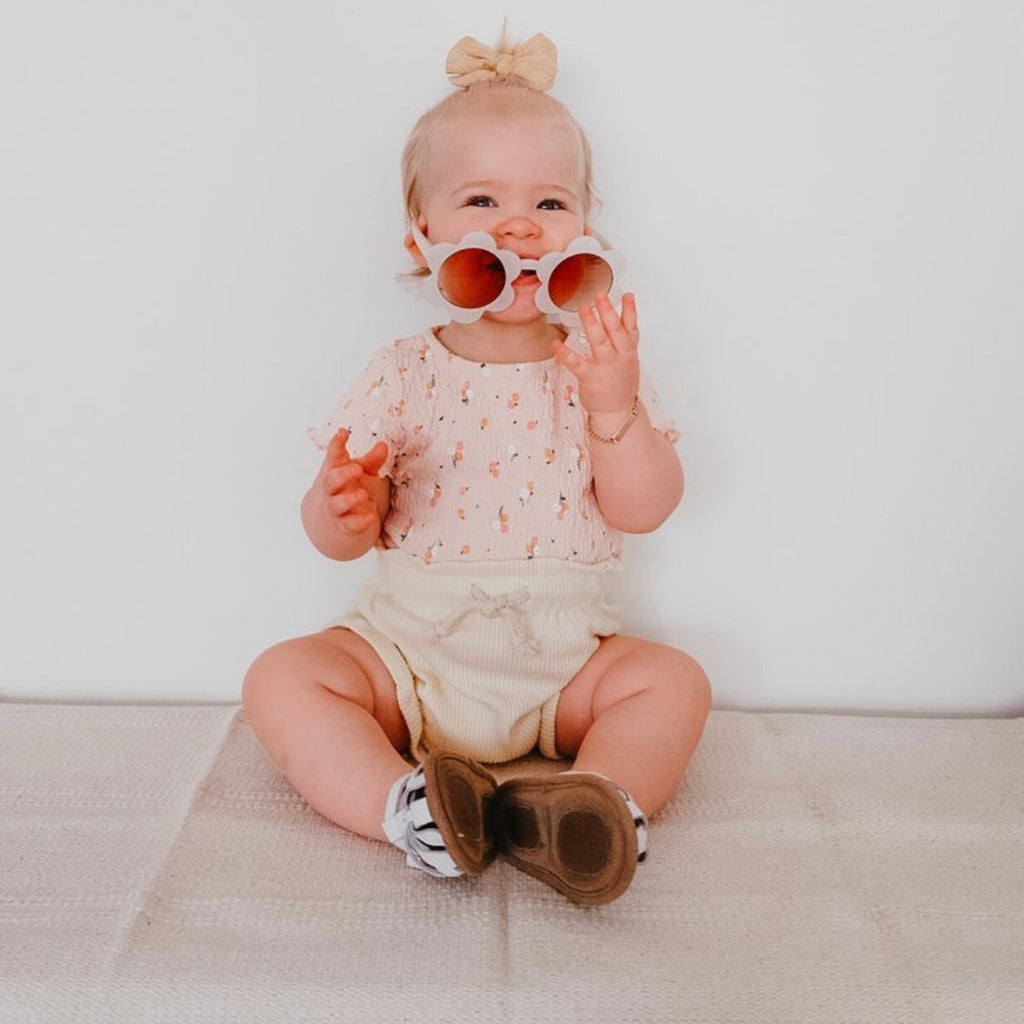 White Leather Baby Sandal — baby sandals gift-ready packaging and presentation