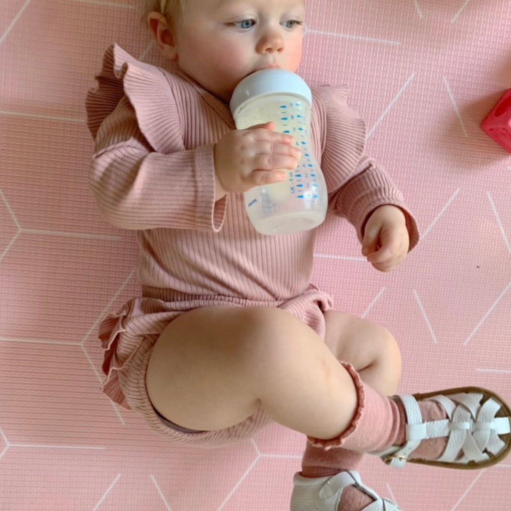 White Leather Baby Sandal — baby sandals product styling