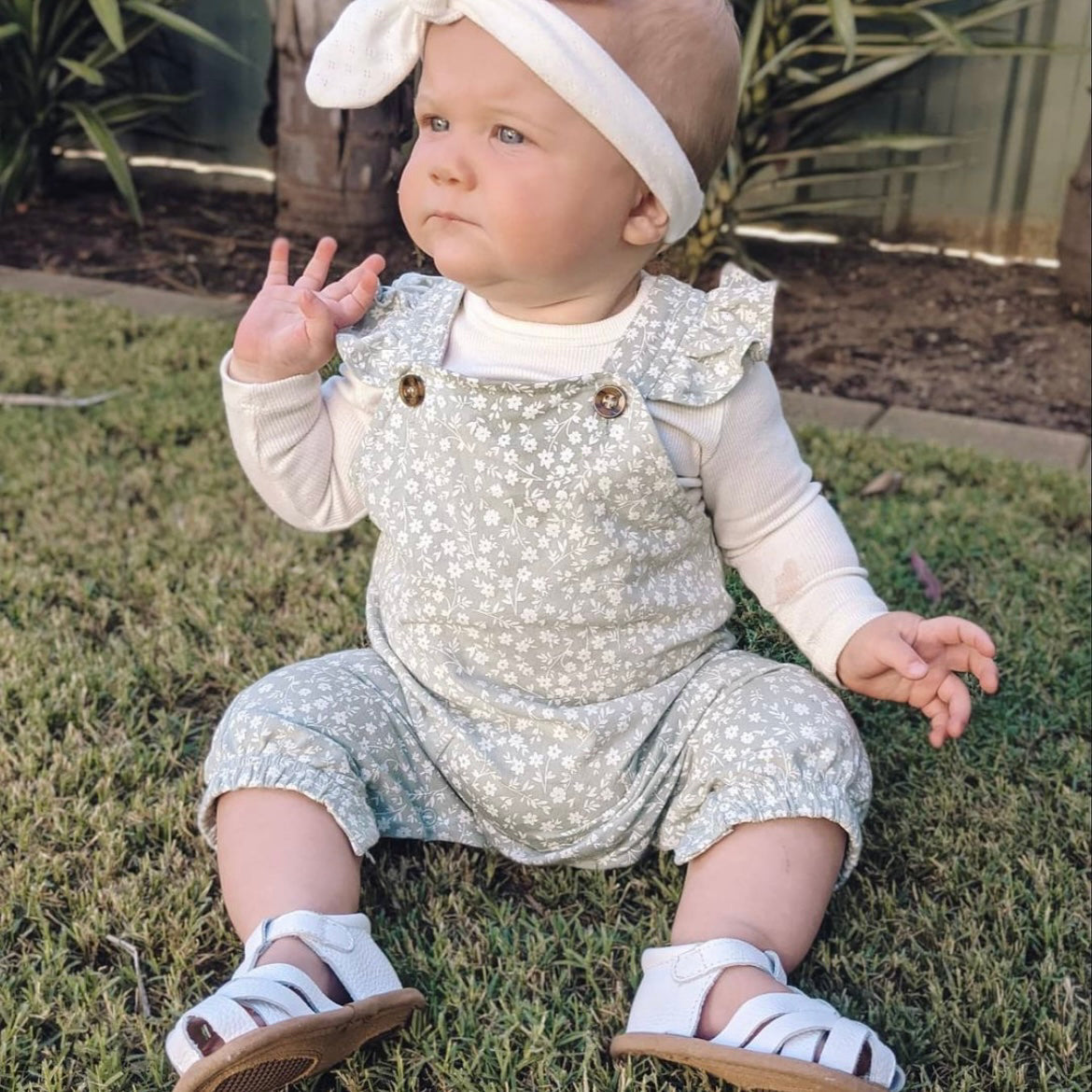 White Leather Baby Sandal — baby sandals gift-ready packaging and presentation