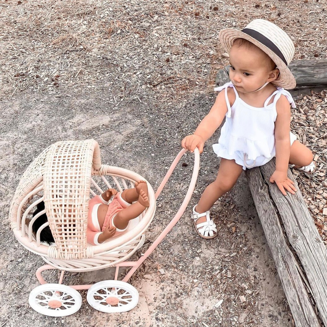 White Leather Baby Sandal — baby sandals size and scale reference