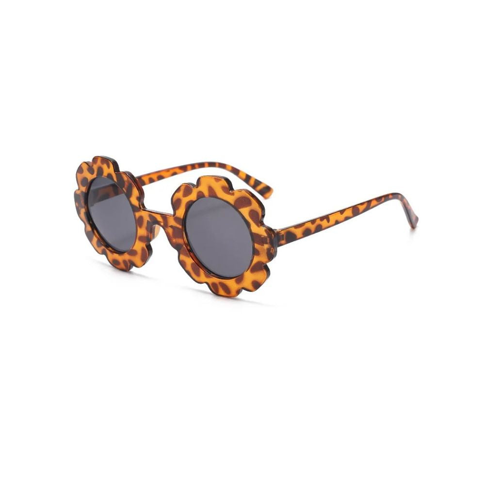Ear detail baby sunglasses — Tortoise Shell Quinn Baby Sunglasses on white background