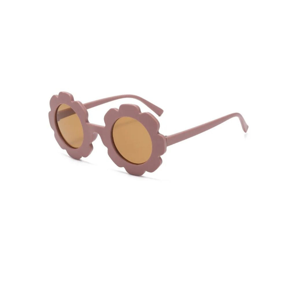 Matte Blush Quinn Baby Sunglasses — baby sunglasses side view showing frame shape and lens