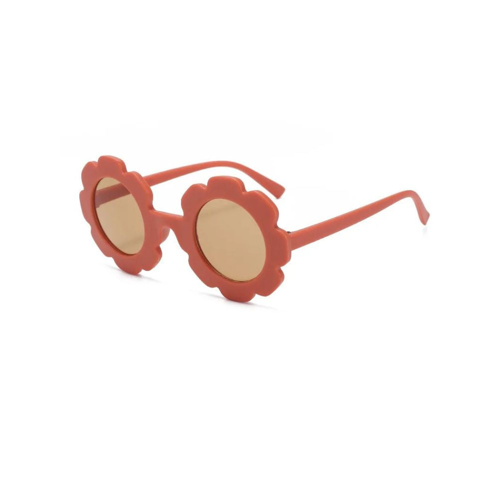 Matte Rouge Quinn Baby Sunglasses — baby sunglasses side view showing frame shape and lens