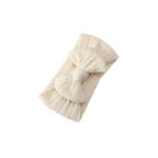 Sand nylon knotted bow baby headband — Mila Top Knot Bow Headband on white background