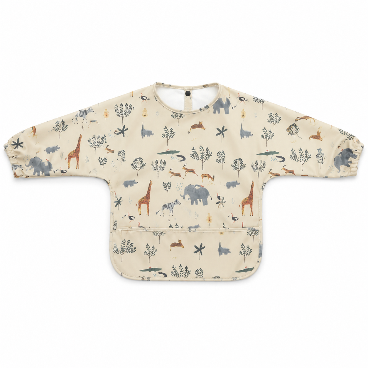 Savanna Squad Waterproof Baby Smock Bib Long Sleeve