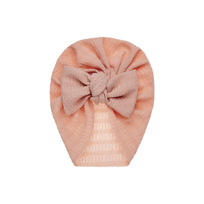 Zali Baby Turban Hat in Peach