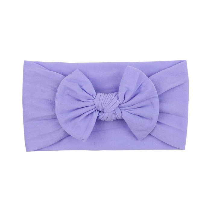 Soft Solid Colour Nylon Baby Headband in Lilac