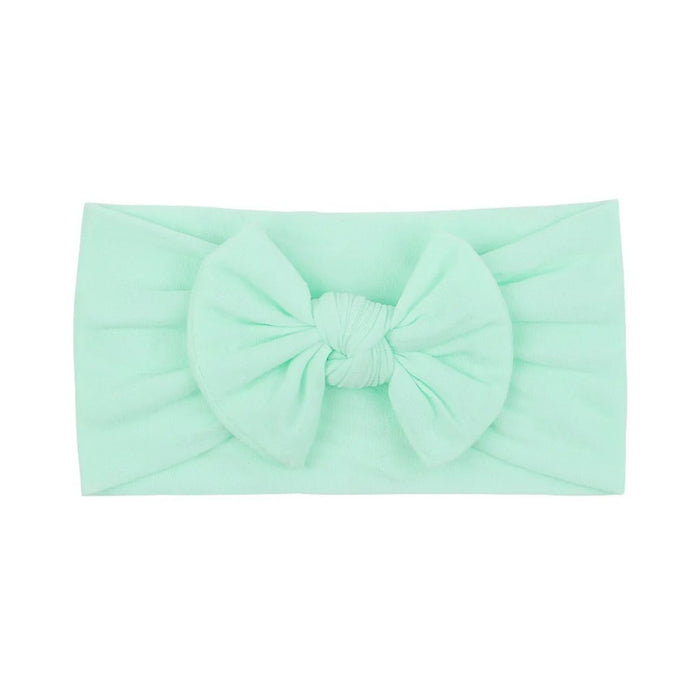 Soft Solid Colour Nylon Baby Headband in Mint