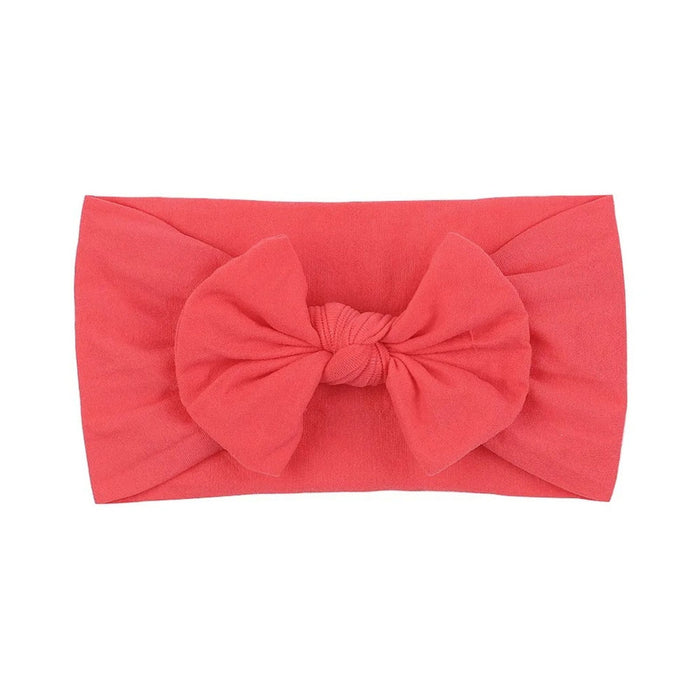 Soft Solid Colour Nylon Baby Headband in Punch