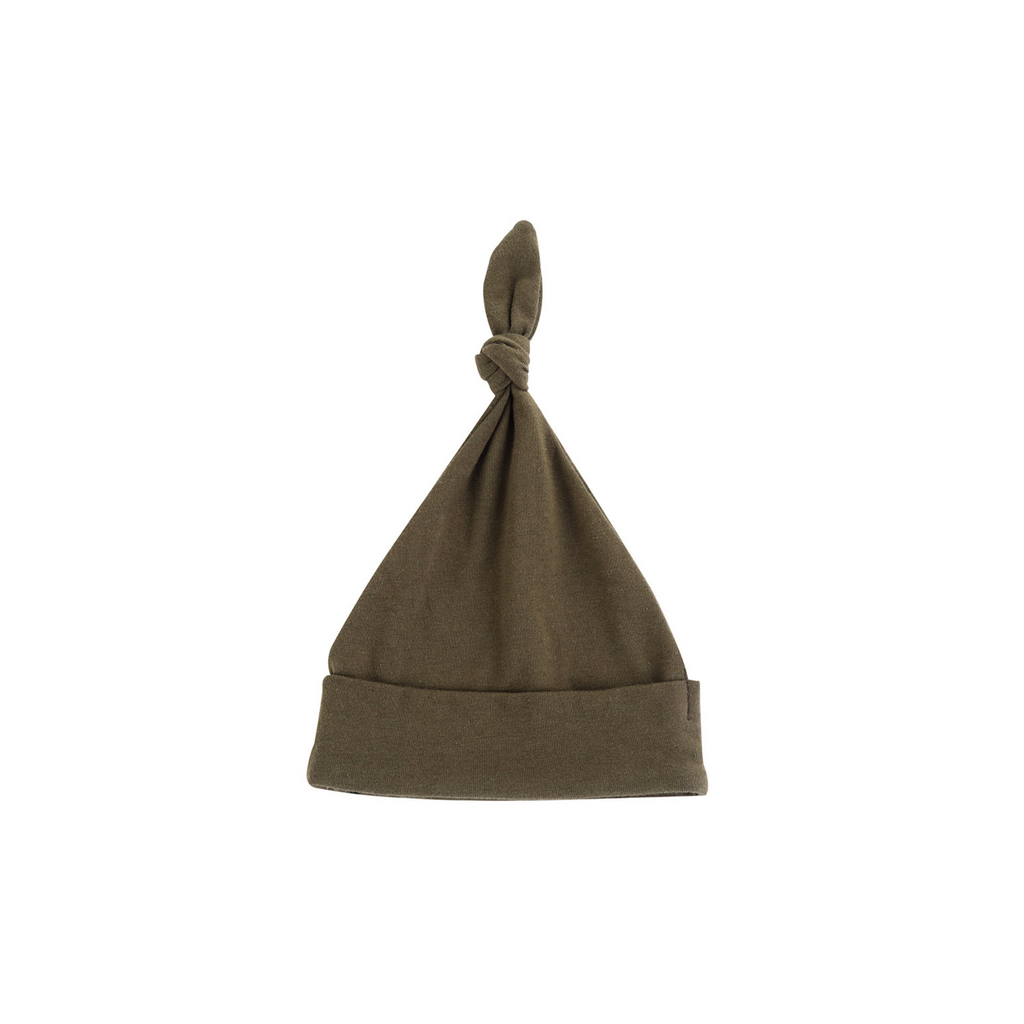 Sage cotton ear detail baby beanie — Baby Beanie Hat on white background