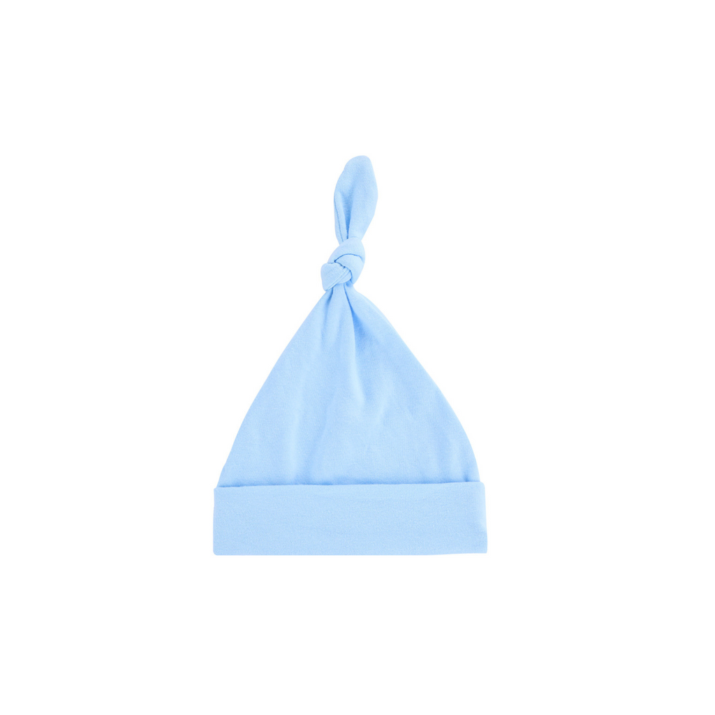 Sky cotton ear detail baby beanie — Baby Beanie Hat on white background