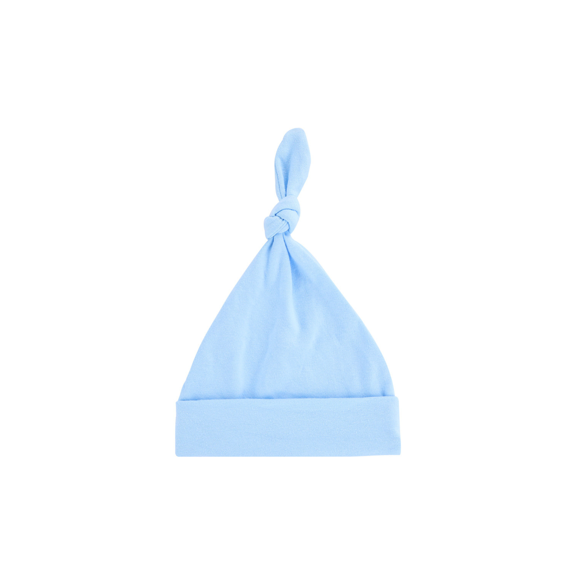 Sky cotton ear detail baby beanie — Baby Beanie Hat on white background