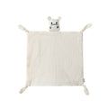 Ivory cotton muslin ear detail baby comforter — Cotton Baby Comforter Harry The Hippo on white background