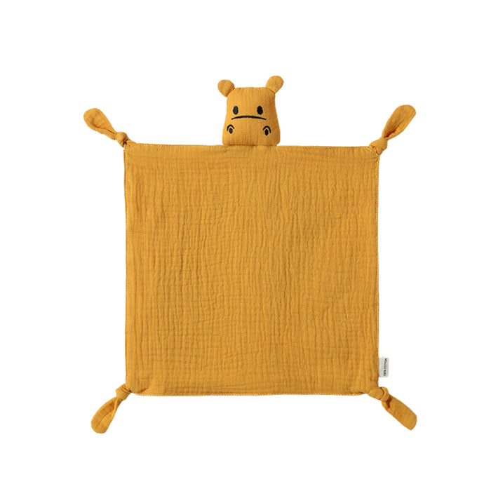 Cotton Baby Comforter Harry The Hippo in Mustard