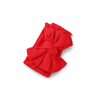 Strawberry red double bow baby headband by Sommerfugl Kids