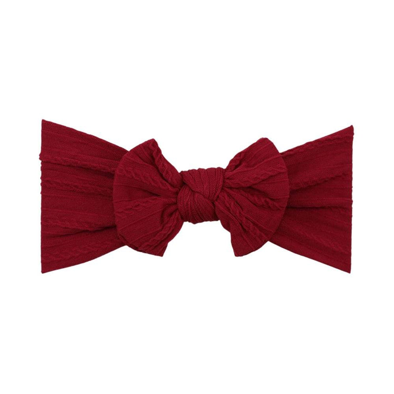 Baby Top Knot Single Bow Headband Cherry - Sommerfugl Kids