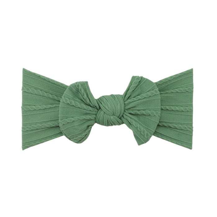 Baby Top Knot Single Bow Headband Fern Green