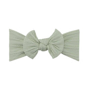 Baby Top Knot Single Bow Headband Ivory - Sommerfugl Kids