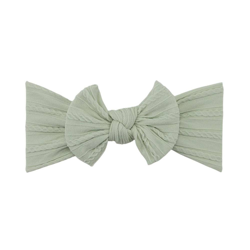 Baby Top Knot Single Bow Headband Ivory - Sommerfugl Kids