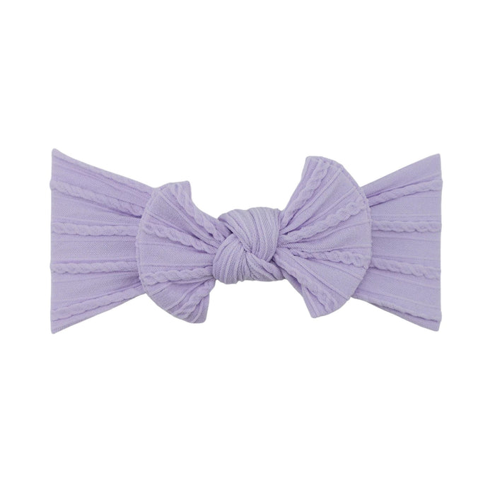 Baby Top Knot Single Bow Headband Lavender