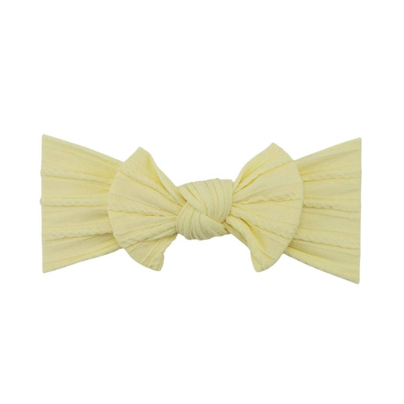 Baby Top Knot Single Bow Headband Lemon - Sommerfugl Kids