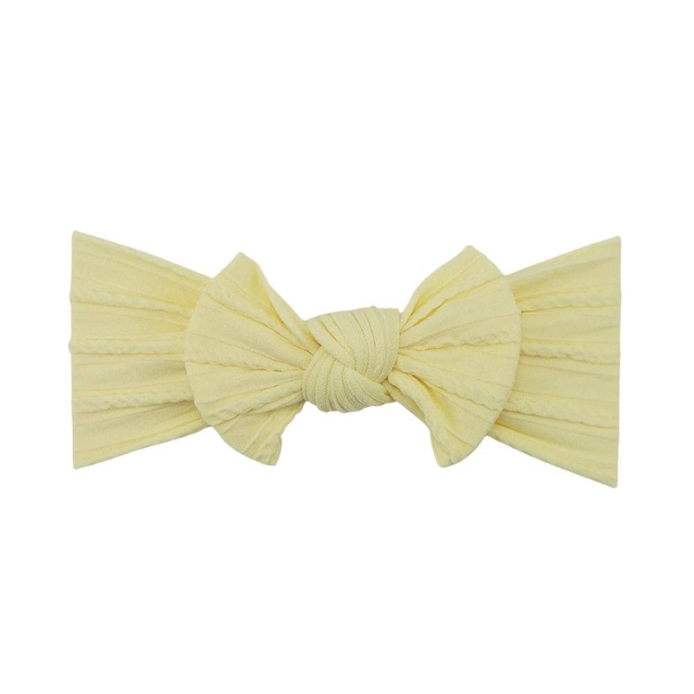 Lemon Yellow single bow baby headband