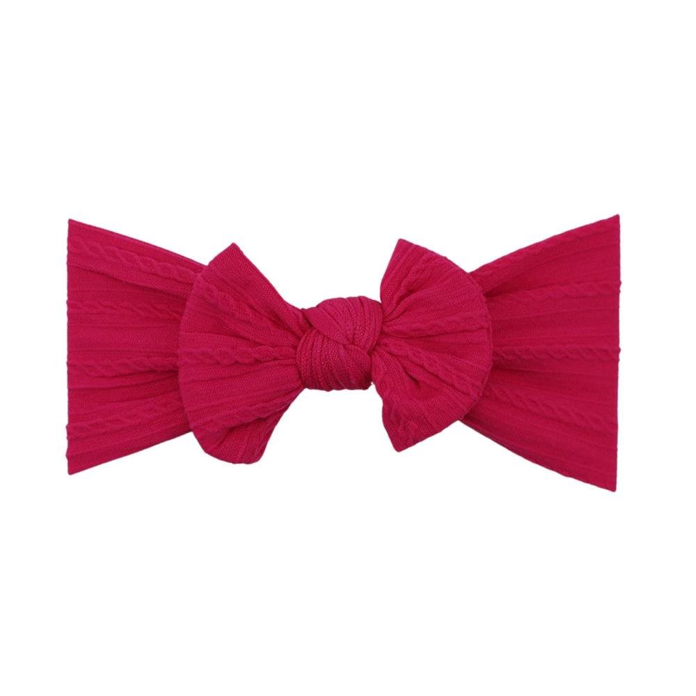 Lipstick Pink single bow baby headband