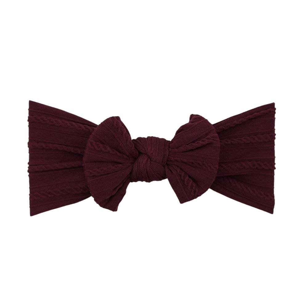 Magenta Red single bow baby headband