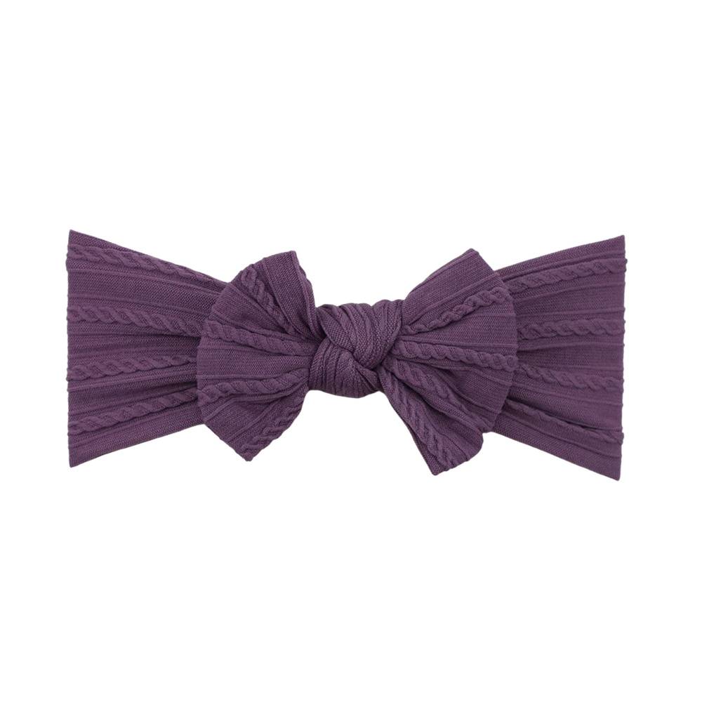 Mauve Purple single bow baby headband