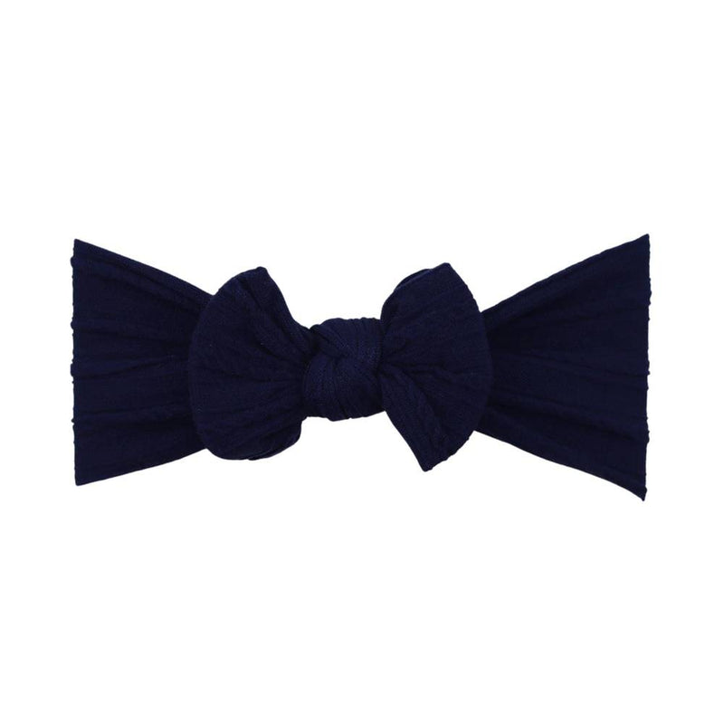 Baby Top Knot Single Bow Headband Navy - Sommerfugl Kids