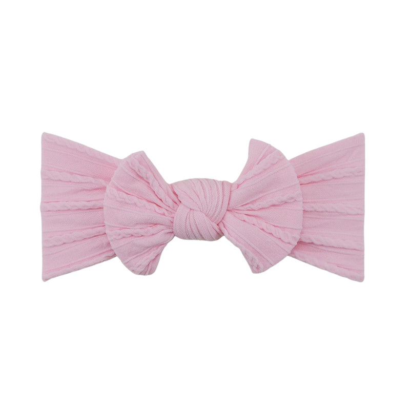 Bowie Single Bow Headband in Peony Pink