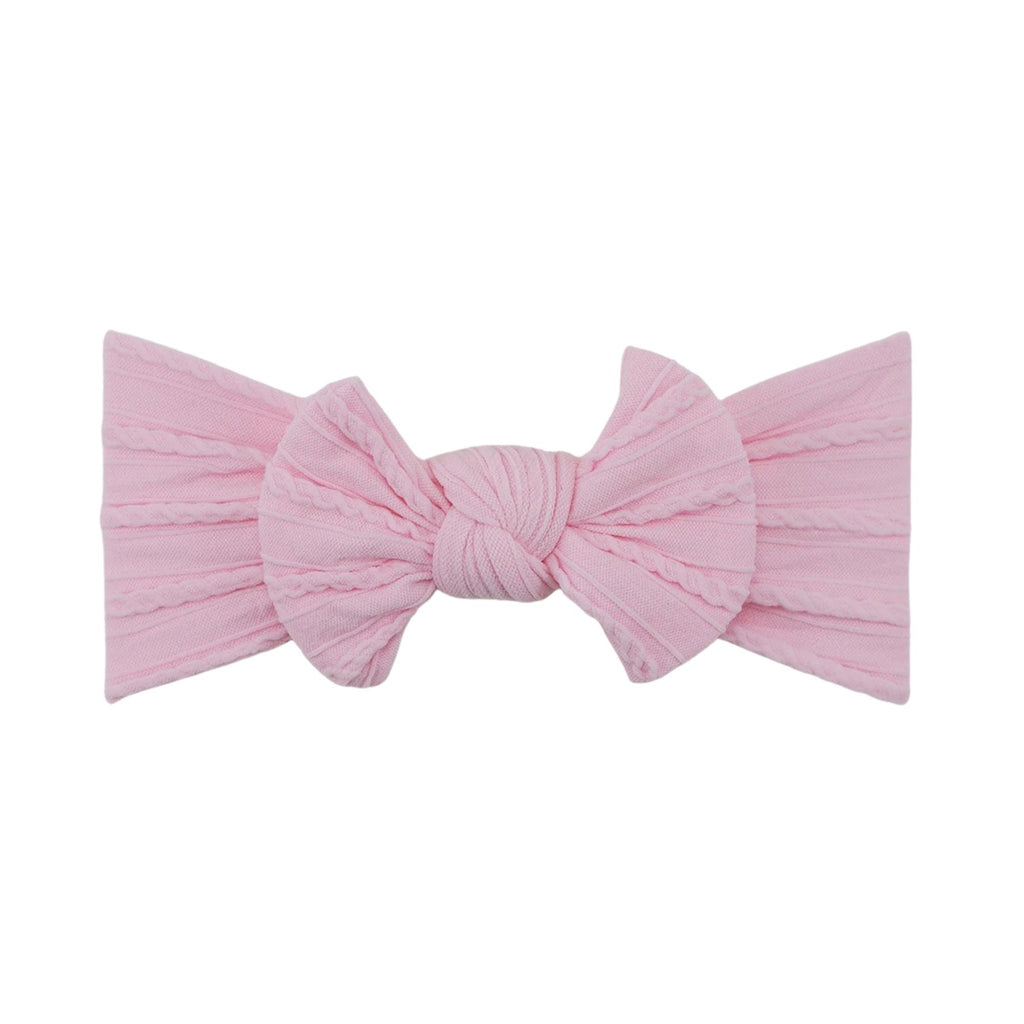 Peony Pink single bow baby headband