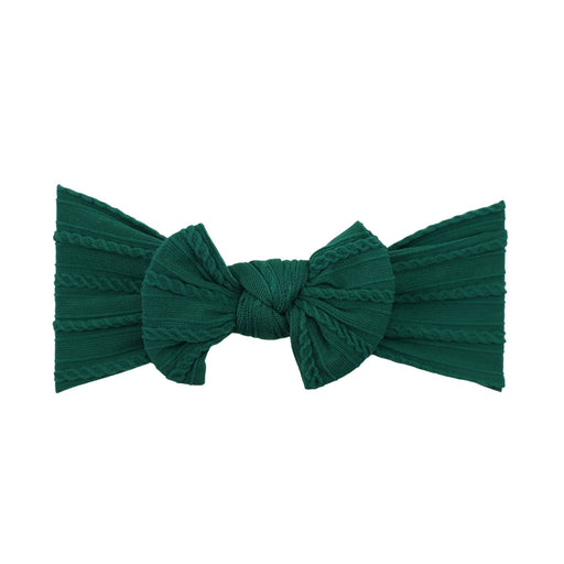 Baby Top Knot Single Bow Headband Pine Green - Sommerfugl Kids