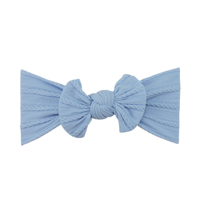Baby Top Knot Single Bow Headband Powder Blue