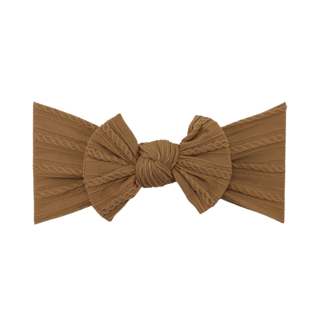 Rust single bow baby headband